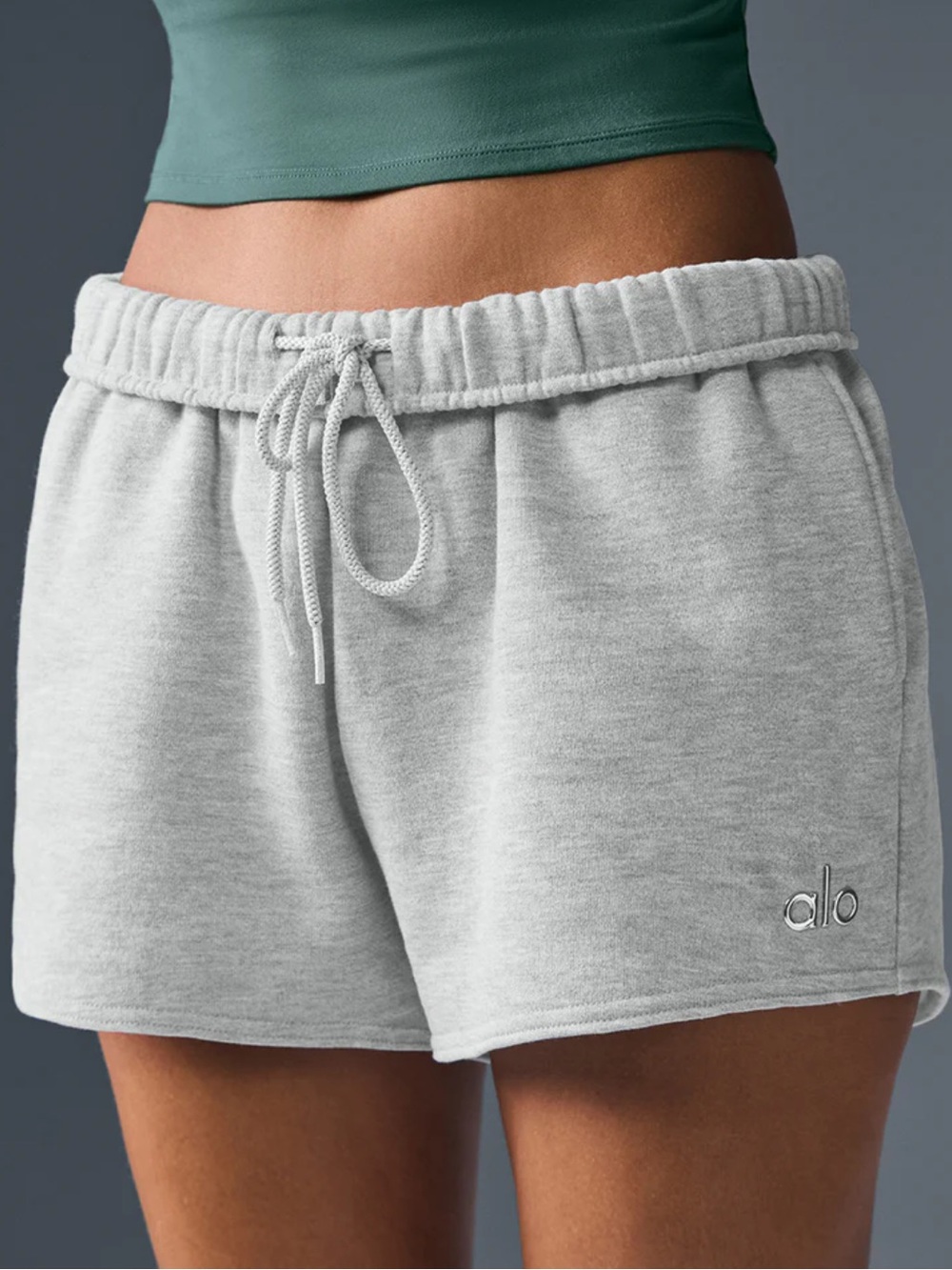 Alo Accolade Shorts in Athletic Heather Grey - Picture 5 of 6